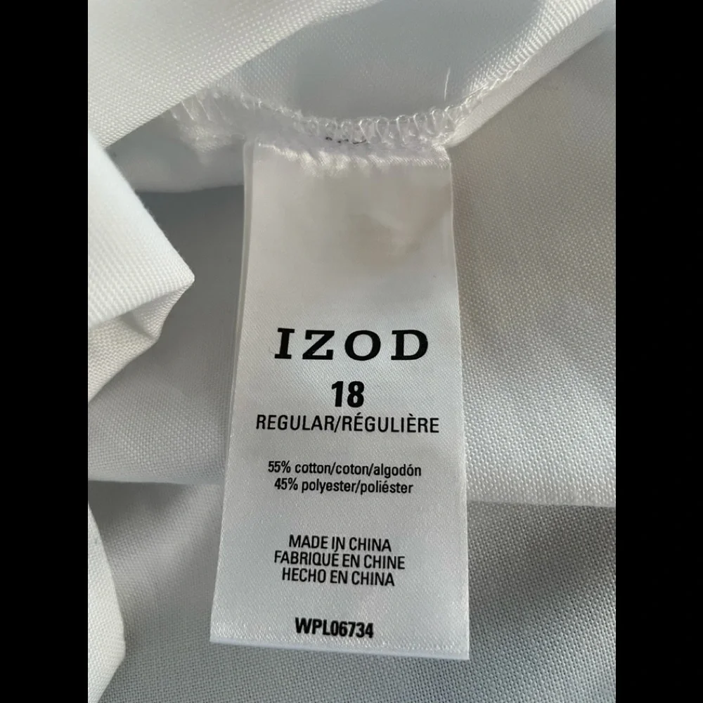 NWT IZOD Boys Long Sleeve Dress Shirt Size 18
